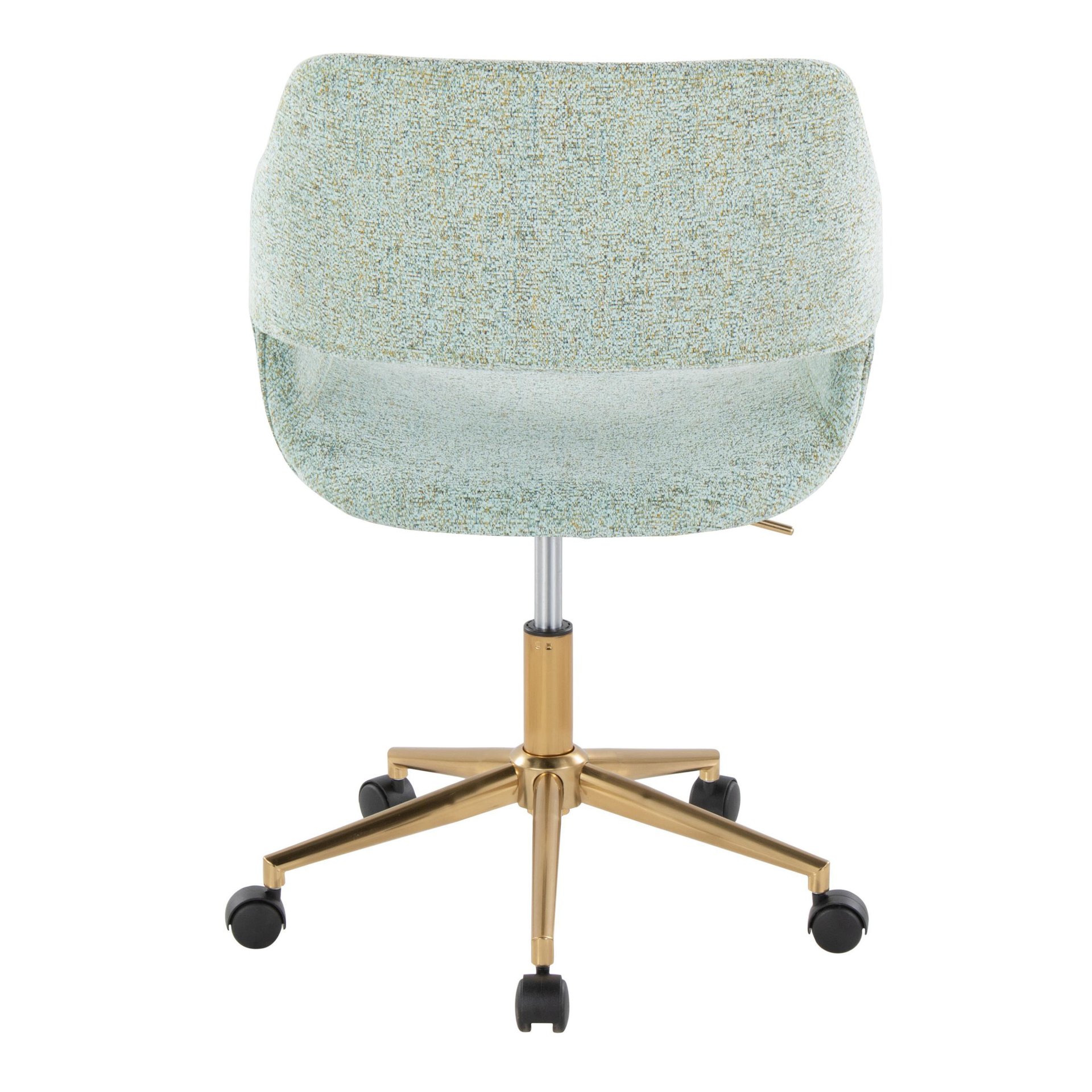 Margarite - Contemporary Task Chair - Gold / Light Green - Image 4