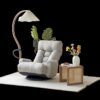 Adjustable Head And Waist Game Chair, Lounge Chair 360 Degree Rotatable - Gray - Image 6
