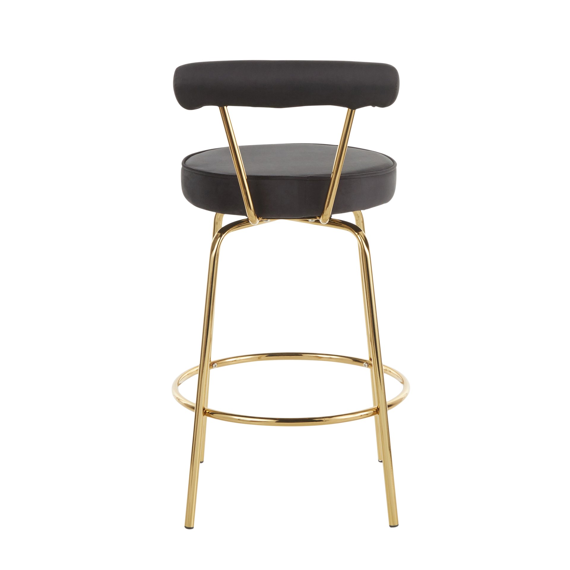 Rhonda - Glam Counter Stool (Set of 2) - Gold / Black - Image 5
