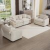 Warm And Cozy Home Theater Style Sofa Set With Soft Cushions - Beige - Image 4
