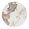 Modern Nightstand With Drawer, Marble Round End Table - White - Image 8