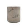 Rustic Magnesium Oxide Side Table With Fish Pattern Design - Gray - Image 7