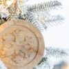 Wooden Hanging Circle With Snowflake Cut Decorative Hanging Christmas Tree Ornaments For Holiday Party Decorations (Set of 12) - Multi - Image 4