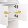 Versatile Children's Bookshelf With House-Shaped Design Multifunctional Storage - White - Image 11