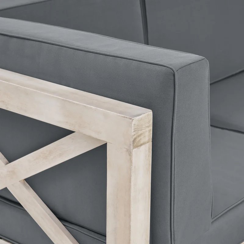 Brava - X Back Left Arm Chair - Gray - Image 5