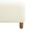 Elegant Ottoman Upholstered Footrest With Durable Polyester Blend And Solid Frame - White - Image 9