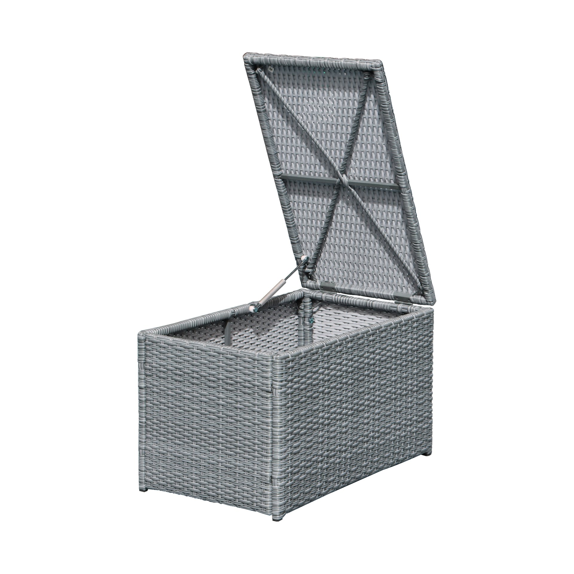 10 Piece Outdoor Sectional Half Round Patio Rattan Sofa Set, Wicker Conversation Furniture Set For Free Combination - Light Gray - Image 25