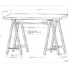 Sawhorse - Solid Walnut Veneer And Metal Desk - Walnut - Image 6