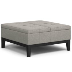 Dover - Multifunctional Lift Top Coffee Table Storage Ottoman - Gray