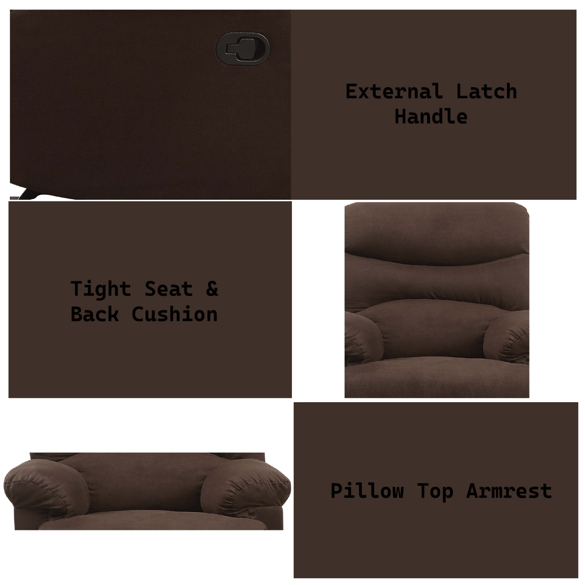 Arcadia - Micro Motion Glider Recliner - Chocolate - Image 7