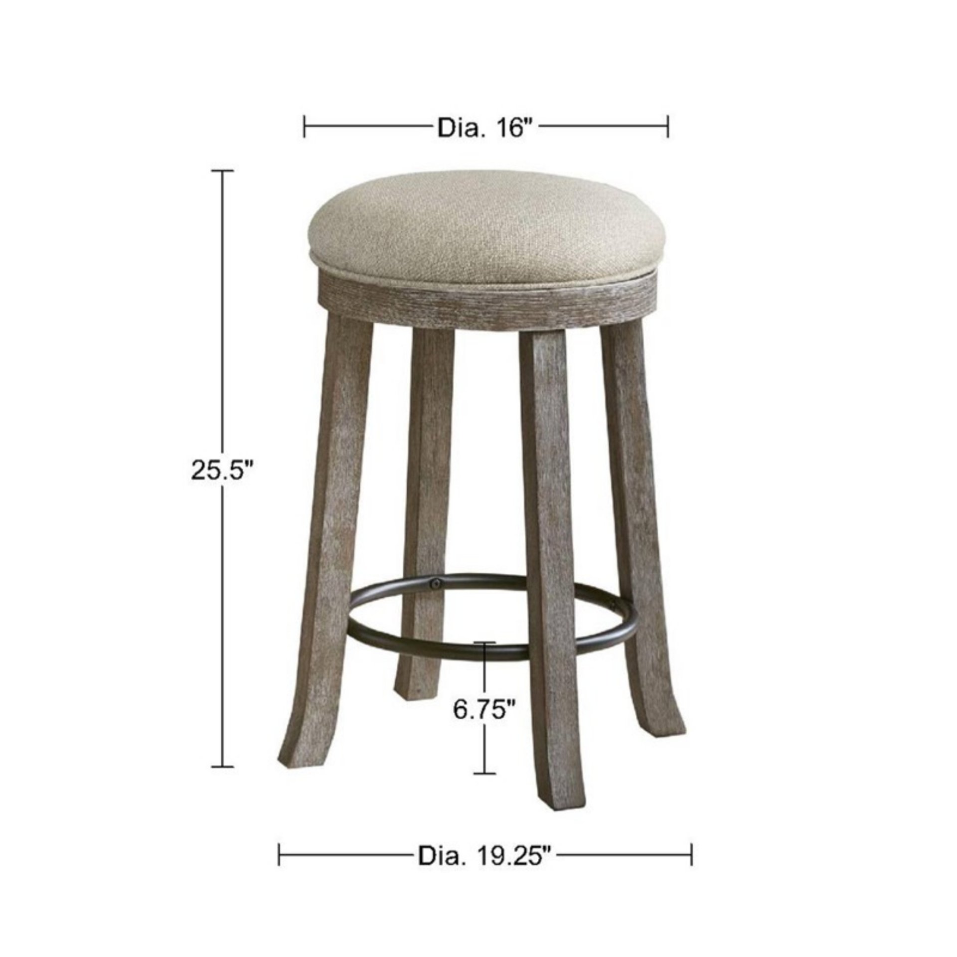 Swivel Counter Stool - Cream / Reclaimed Gray - Image 3