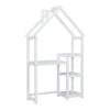 House-Shaped Wooden Writing Desk, Kids Study Table, Bookshelf & Toy Storage - White - Image 12