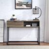 Galeno - Legs Writing Desk - Rustic Oak / Black - Image 12