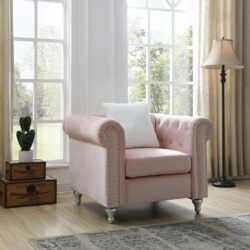 Stylish Contemporary Lounge Chair - Pink