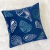 Seashells Pillow Cover With Matching Back - Indigo - Image 4