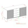 Contemporary Sliding Slat Door Sideboard - Ebony / Dark Walnut - Image 2