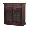 Cabinet With Glazed Doors - Walnut - Image 4