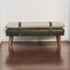 Buffalo - Hide Leather Bench - Olive Green - Image 10