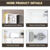 Aluminium Medicine Cabinet Mirror With 3 Colors LED Light And Defogging Function - White - Image 4