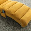 Ergonomic Linen Massage Chaise Lounge With Remote Control - Color, 5 Modes For Office, Living Room, Bedroom - Mustard - Image 12
