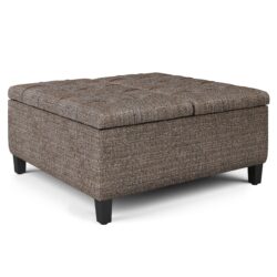 Harrison - Coffee Table Storage Ottoman - Mink Brown