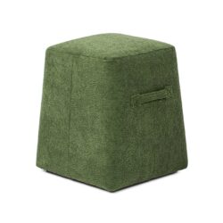 Clyde - Tapered Square Upholstered Ottoman - Moss Green
