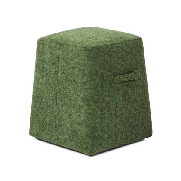 Clyde - Tapered Square Upholstered Ottoman - Moss Green