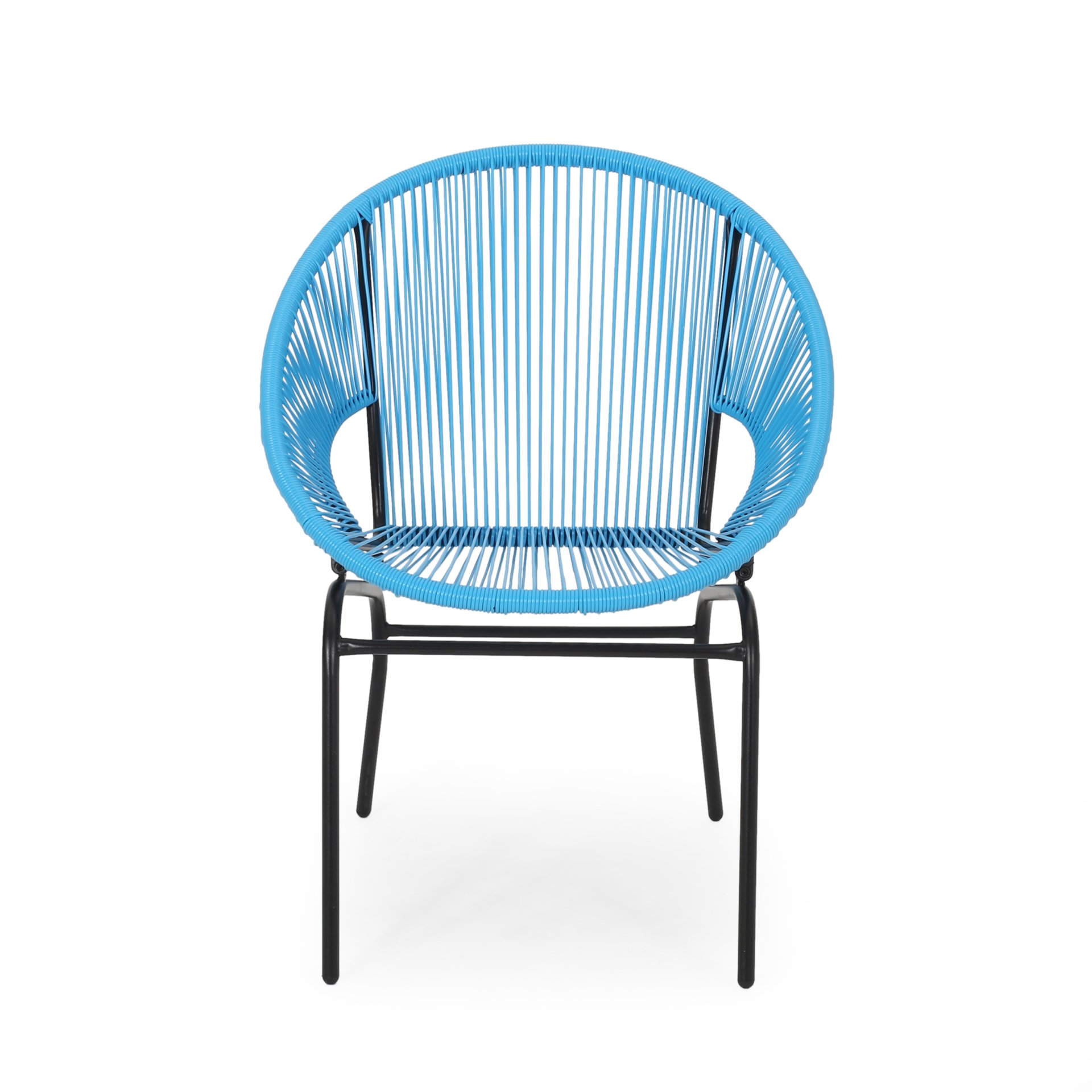 Modern Nusa Chair Outdoor Seating Woven Rope - Blue - Image 7