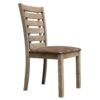 Dining Chairs Modern Farmhouse Rustic Look Distressed Design Ladderback Solid Wood (Set of 2) - Grayish Brown - Image 13