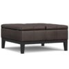 Dover - Lift Top Coffee Table Storage Ottoman - Distressed Brown - Image 6