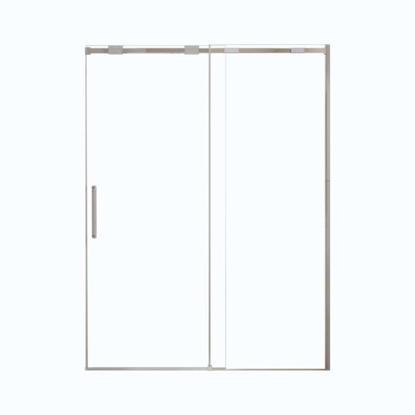 Semi Frame Single Sliding Shower Door - Brushed Nickel