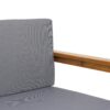 Outdoor 3 Seater Sofa With Cushion And Teak Acacia Wood - Dark Gray - Image 10