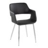 Margarite - Contemporary Dining / Chair (Set of 2) - Chrome / Black - Image 2
