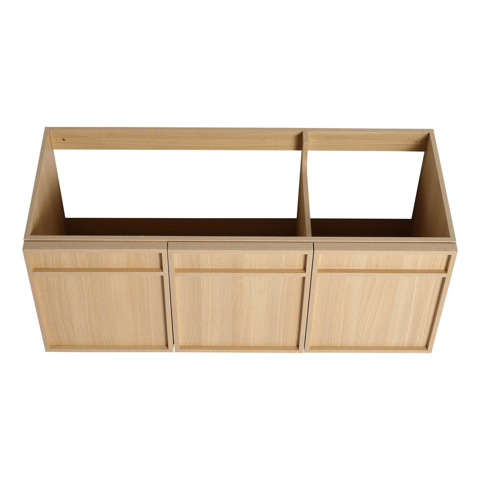 Original Wall Mounted Bathroom Vanity With Resin Sink And 3 Soft Closing Doors Plywood - Oak - Image 16
