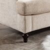 Mid Century Modern Chenille Fabric Loveseat Sofa With Brown Wood Feet, 2 Seat Upholstered Couch For Living Room And Bedroom - Beige - Image 9