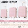 3 Piece Luggage Set Hardside Spinner Suitcase With Tsa Lock 20" 24' 28" Available - Light Pink - Image 2