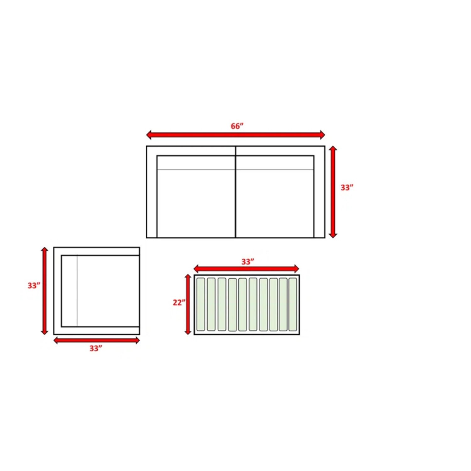 Stylish 3 Person Seating Group With Cushions Perfect For Outdoor Relaxation - Gray Mix - Image 3