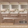 Aluminium Medicine Cabinet Mirror, With 3 Colors LED Light And Defogging Function - Khaki - Image 11