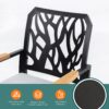 Outdoor Patio Swivel Rocker With Outdoor Grade Sunbrella Cushions, Branch Like Backrest (Set of 2) - Bourbon Brown - Image 5