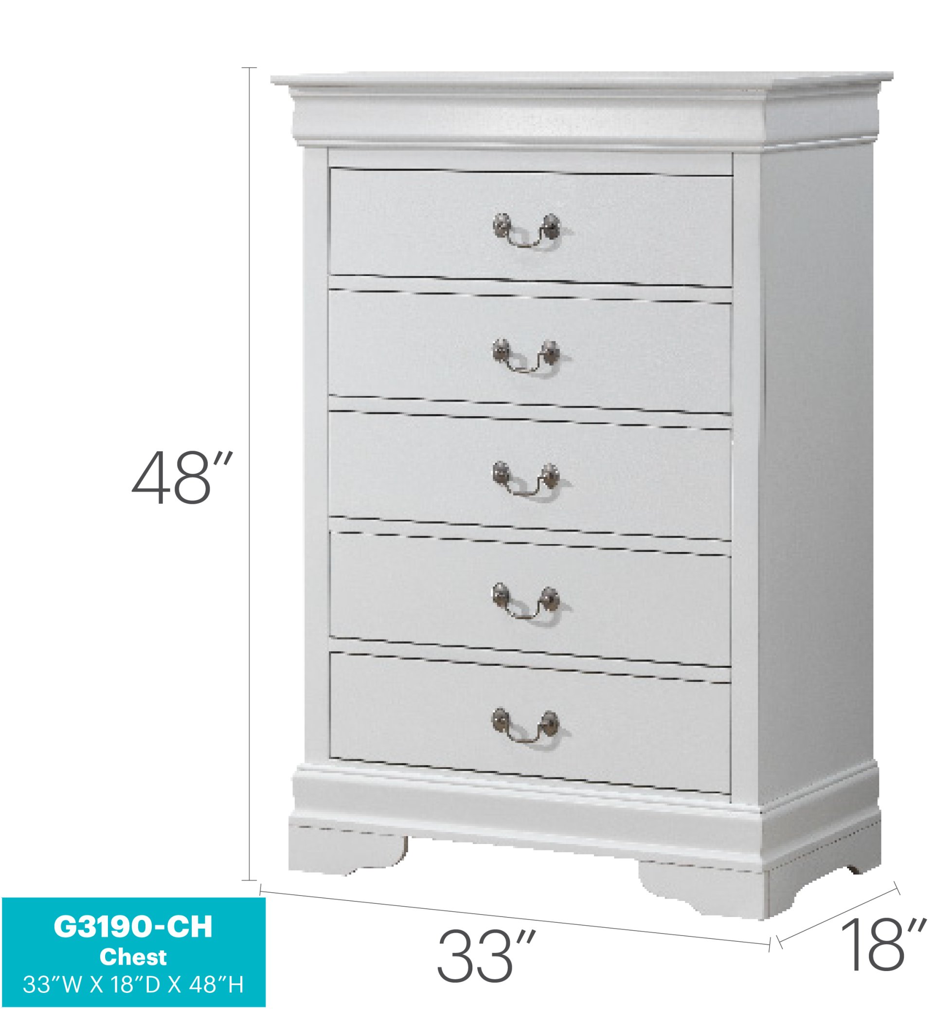 Traditional Style Storage Chest - White - Image 6