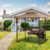 Outdoor Grill Gazebo 8 X 5 Ft With Double Tier Soft Top Canopy, Steel Frame, Bar Counters & Hook Metal - Khaki - Image 5