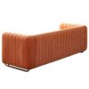 Contemporary Velvet Sofa Couch For Living Room - Orange - Image 4