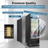 Glass Door Merchandiser Freezer 19.3 Cu.Ft Swing Door Commercial Reach-In Display Freezers With LED Top Panel Upright Freeze Storage - Black - Image 7