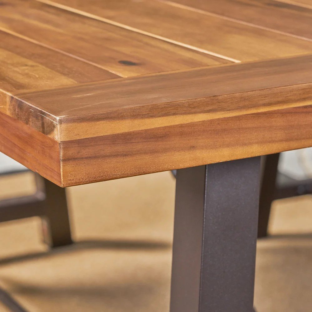 Catriona - 3 Piece Wood Outdoor Dining Set - Teak - Image 12