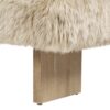 Leda - Sheepskin Fur Rectangular Accent Bench - Natural Blonde - Image 5