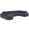 Oversized Modular Sofa Cloud Sectional Sofa Set Upholstered Couches U - Shaped Sofa With Deep Seat For Living Room - Gray - Image 20