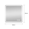 LED Bathroom Mirror, Anti Explosion Glass, Rust Resistant, Anti Fog, Tri Color - Silver - Image 6