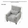 Accent Chair With Arms, Comfy Armchair For Living Room - Gray - Image 3