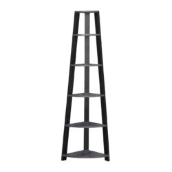 Bookshelf, Bookcase, Etagere, Corner, 5 Tier, For Office, Versatile Placement - Gray