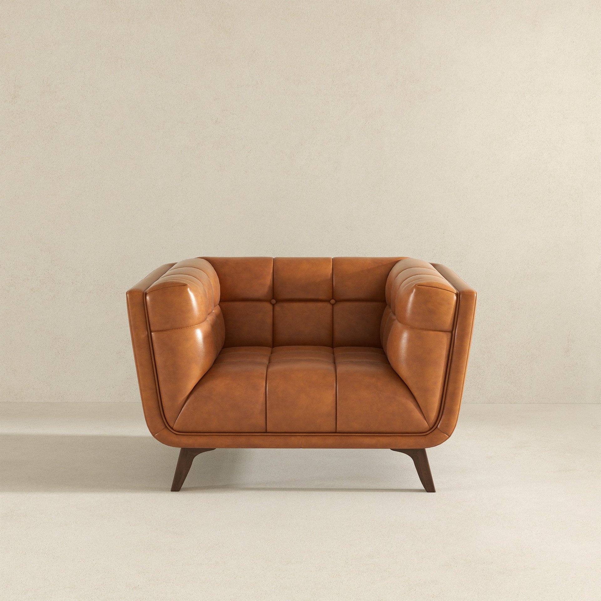Addison - Lounge Chair Leather - Cognac - Image 2